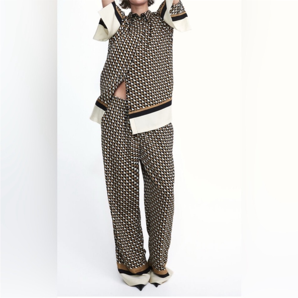 H&M matching geometric print coordinates set